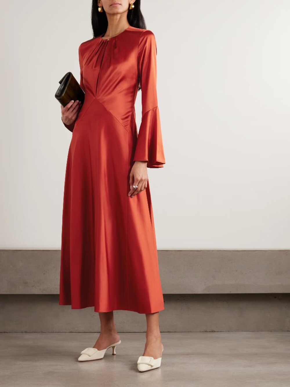 NWT Veronica Beard "Ezri" Satin Dress in Red, size 6 - Picture 12 of 13